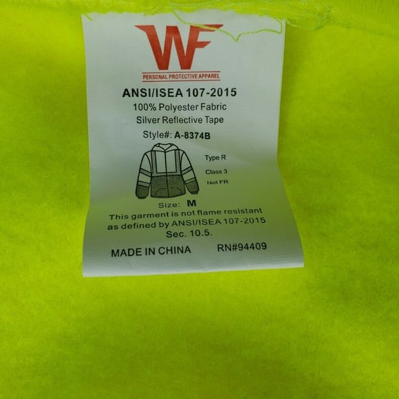 High Visibility M 3M AAA Northeastern Jacket - Picture 9 of 12